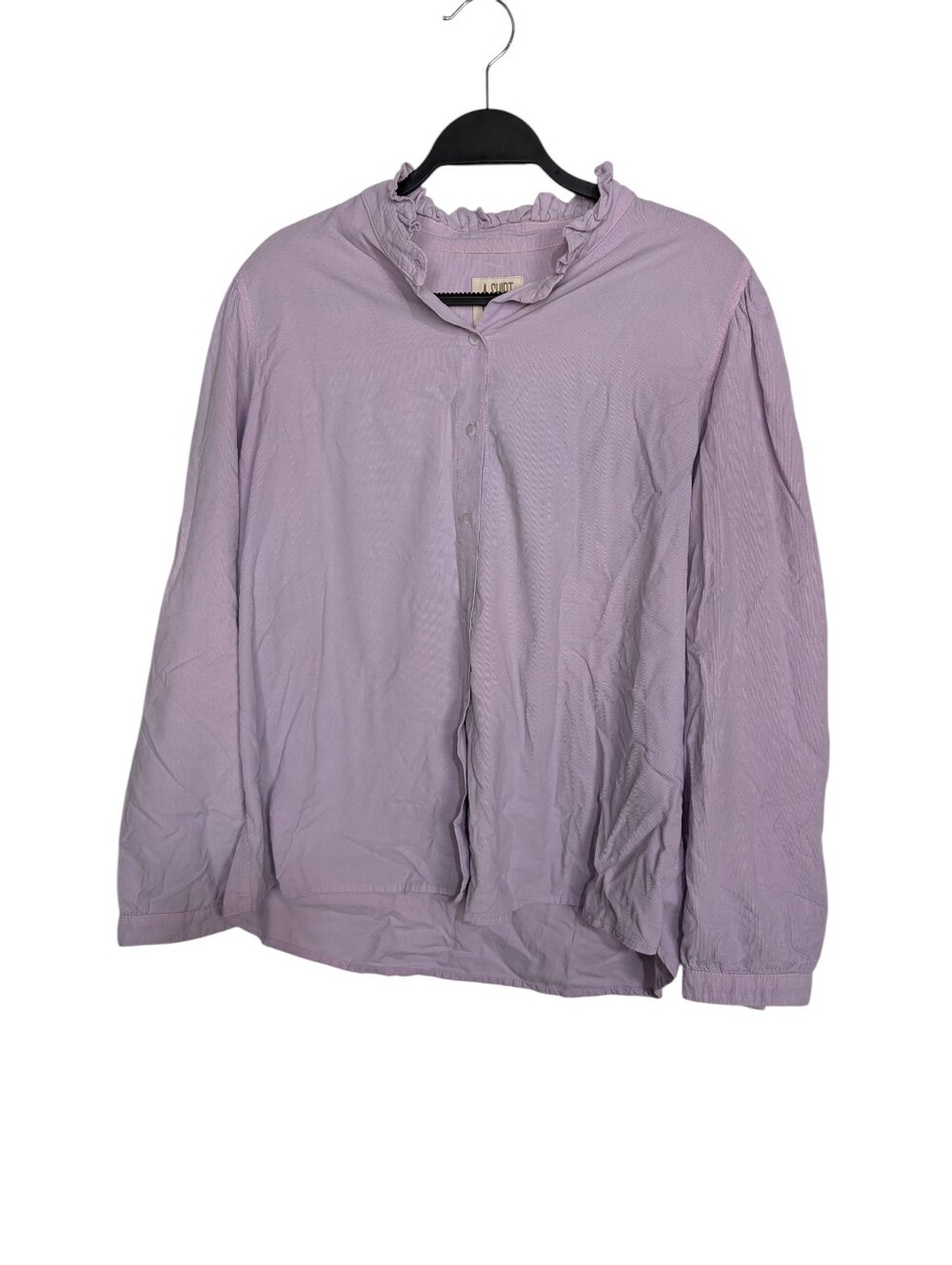 A Shirt Thing Peggy Baby‎ Corduroy Lilac Lavender Ruffle Collar Shirt Size Large
